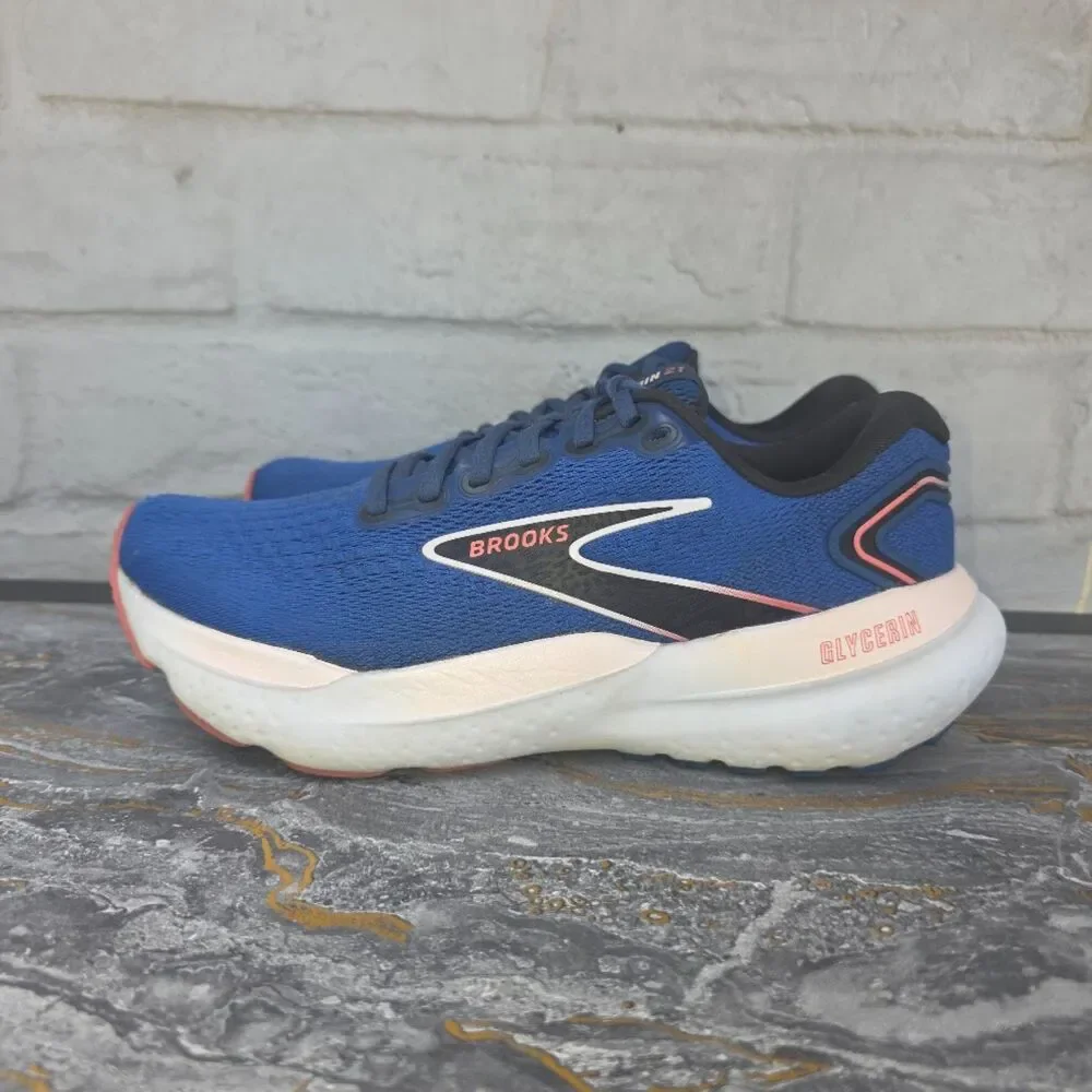 Brooks Glycerin 21 Blue Coral Running Shoes Sneakers 1204081B496 Women Size 8